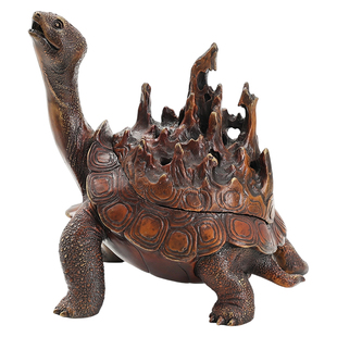 山海经龙龟香薰炉檀香熏香炉仿古纯铜盘香炉沉香家居创意礼品摆件