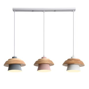 北欧餐厅吊灯三头led现代简约创意个性马卡龙小吊灯奶茶店吧台灯