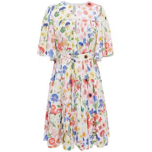 宝姿PORTSPURE女装春季夏季印花设计感连衣裙