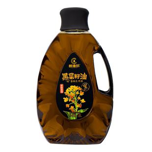 醇油坊黑菜籽植物油二级食用油物理压榨小桶装家用1.8L*1炒菜烹饪