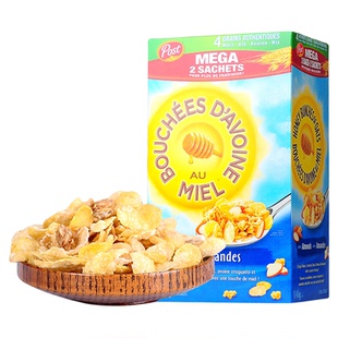 加拿大进口Post宝氏蜂蜜扁桃仁燕麦片4种谷物即食营养早餐1.4kg