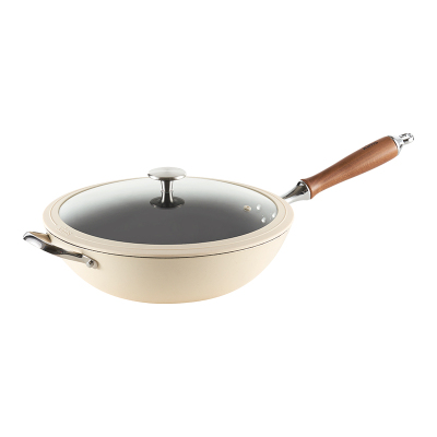 kimscook有钛不沾锅珐琅炒锅