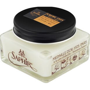 Saphir莎菲雅黑金鞋油黑色无色皮鞋油真皮补色修复上光保养护理油