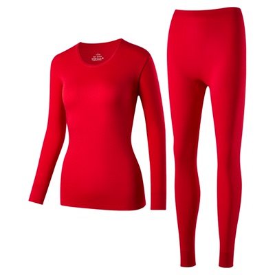 妈妈红色本命年秋衣秋裤套装女