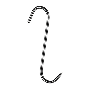 腊肉挂钩不锈钢S型晒腊鱼挂烤鸭香肠猪肉尖头勾子加粗S钩挂肉钩子