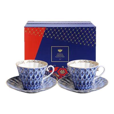 俄皇LOMONOSOV勿忘我下午茶茶具