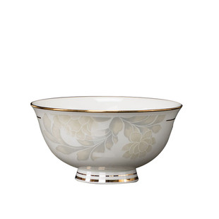 景德镇陶瓷餐具碗家用中式防烫高脚碗4/6/10个装吃饭碗面碗微波炉