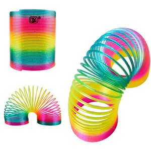 彩虹魔力塑料叠叠圈玩具夜光