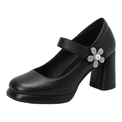 特大码女鞋41一46高跟玛丽珍鞋45