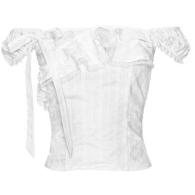 易碎商店法式花边小上衣T恤