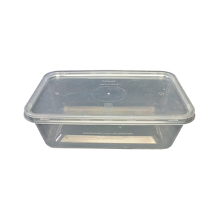 百家500ml一次性饭盒透明方形 环保餐盒/快餐盒 外卖打包盒 500套