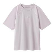 云上生活【城市漫游T】分割撞色短款显瘦插肩袖短袖女T恤2025夏季