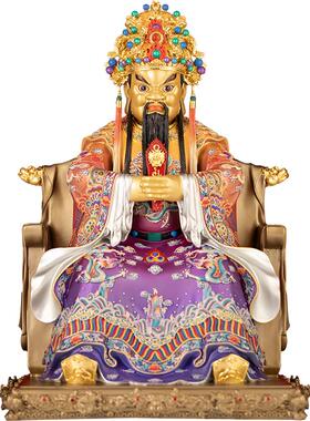 铜珐琅彩龙五爷佛像供奉