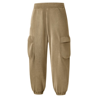 KK树儿童裤子抓绒保暖工装长裤