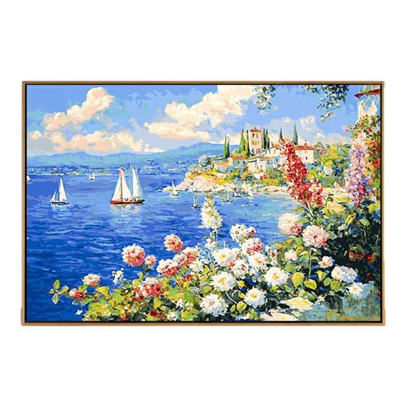 数字油画diy填色风景自己涂色