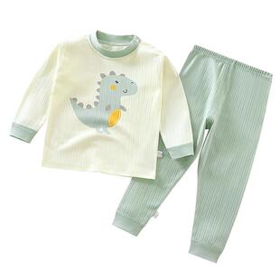 儿童纯棉秋衣秋裤套装男童家居服睡衣女宝宝保暖内衣裤无骨春秋款