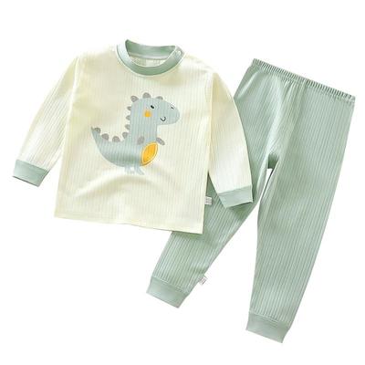 纯棉无骨秋衣套装春秋款家居服