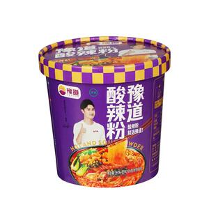 豫道活力版酸辣粉135g*6桶免煮重庆红薯粉丝米线冲泡懒人速食整箱