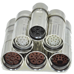 伺服电机M23连接器12孔 17编码插头 M623 动力6芯 17针8芯9芯接头