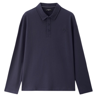 Giordano长袖刺绣POLO纯棉