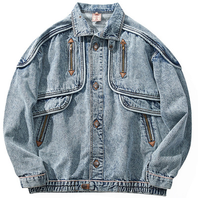 MBBCAR美式复古雪花洗水夹克