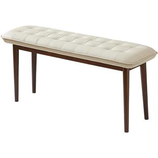 全友家居软包实木长凳客厅餐凳入户换鞋凳卧室床尾长板凳KD