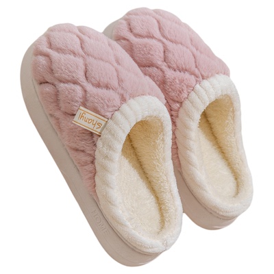 绒面厚底女士棉拖鞋|超8万次加购