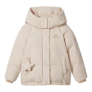 波司登儿童羽绒服短款连帽女宝25冬季新款保暖加厚5A抗菌