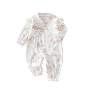 婴儿衣服春装纯棉连体衣婴幼儿宝宝超萌洋气春季a类66码春天女宝8