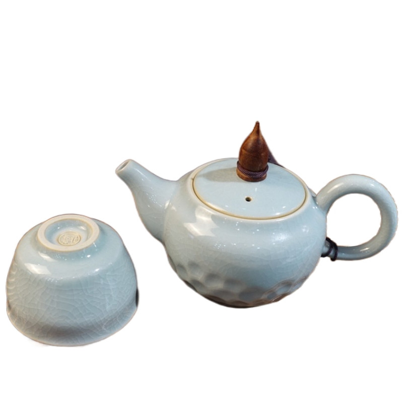 杨聚斌窑汝窑功夫茶具套装热卖爆款优质汝瓷整套茶道茶海茶壶茶杯