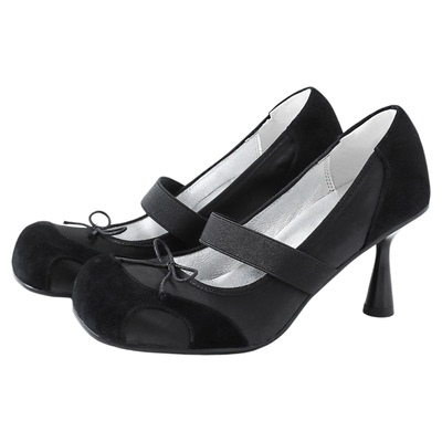 UBORYA芭蕾鞋高跟单鞋