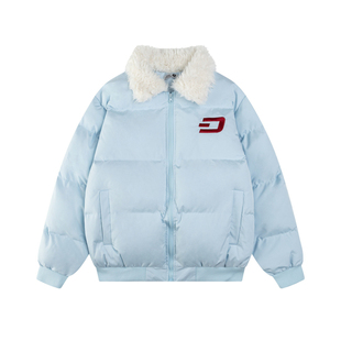 Amoeba原创毛领甜酷风冬季短款棉服女软糯宽松面包服外套加厚棉袄