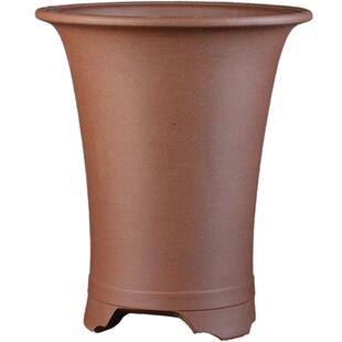 神力陶瓷原矿紫砂花盆手工刻绘花盆 出汗泥兰花花盆 绿植盆景花盆