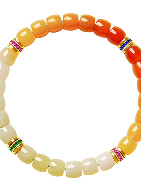 宫里上新天然缅黄玉手串