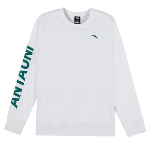 安踏卫衣男2026春季新款男装圆领休闲长袖青少年套头衫潮流上衣男