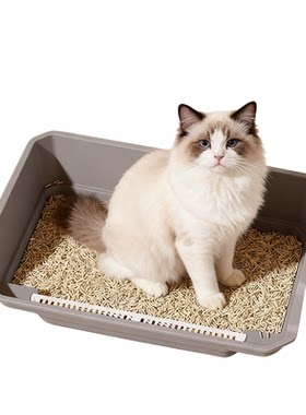 猫砂盆MAX超大防外溅开放式猫盆