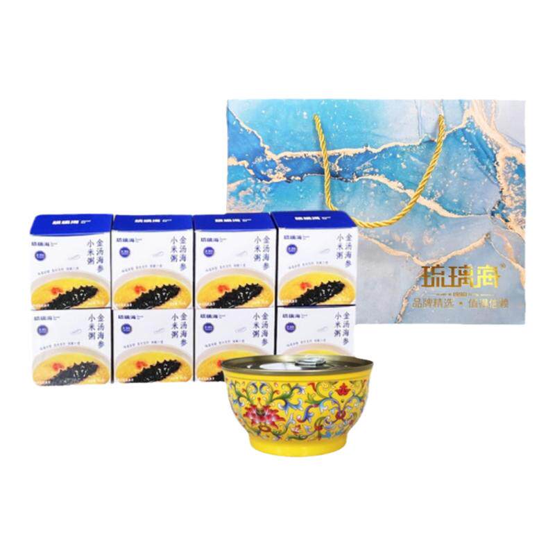 金汤海参小米粥即食野生海参速食早餐方便代餐年货美味常温粥礼盒