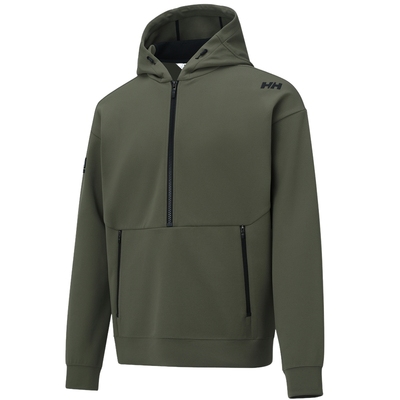 HELLYHANSEN/HH 24男冬航海经典风格弹力舒适半拉链连帽套头卫衣