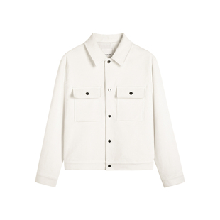 HIM汉崇【商场同款】柔软细纹灯芯绒夹克外套男复古休闲工装翻领