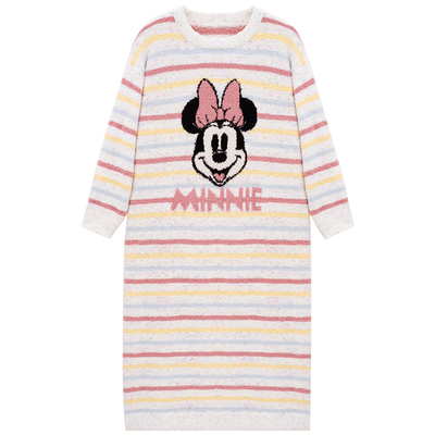 迪士尼米妮半边绒睡裙冬