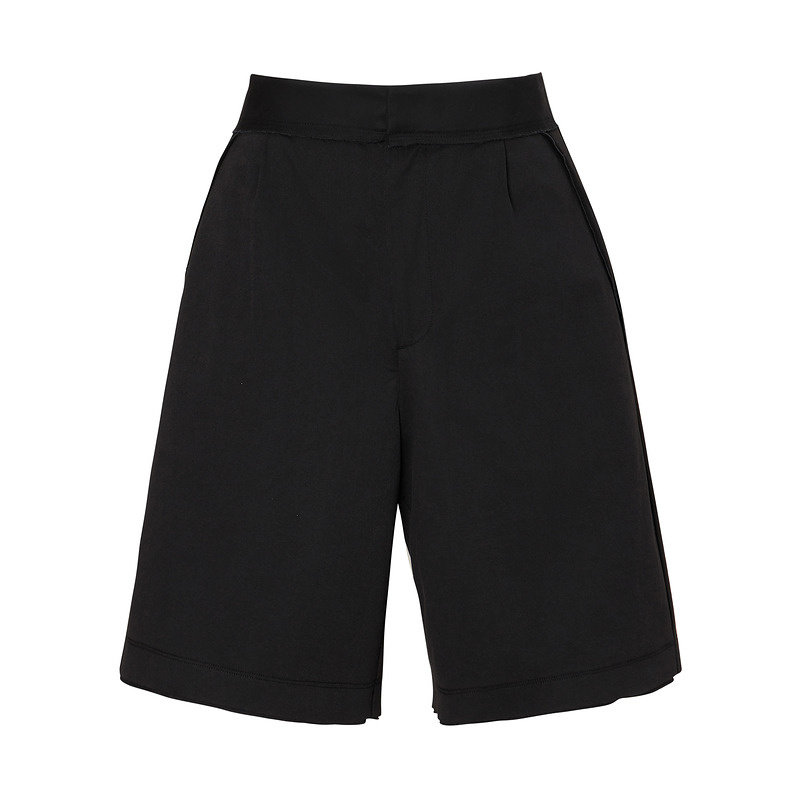 【迅系列】LESS春秋澳棉高腰黑色直筒阔腿宽松休闲短裤2N4E12800
