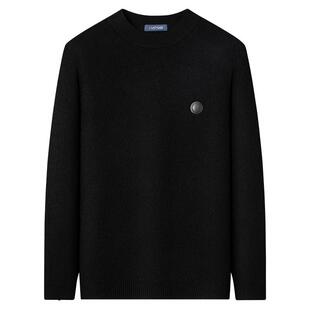 [牦牛绒绵羊毛/重磅加厚]梦特娇冬季男士牛绒衫圆领轻奢保暖毛衣J