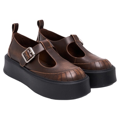 lostinecho真皮厚底玛丽珍