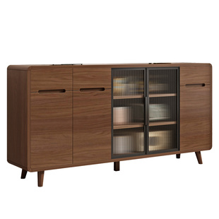 实木餐边柜靠墙一体储物柜客厅置物柜茶水柜柜子酒柜收纳柜