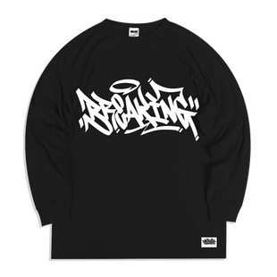 蜜丘琳BREAKING涂鸦BBOY小领口长袖 街舞嘻哈滑板说唱重磅长袖