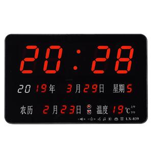万年历挂钟客厅家用创意闹钟夜光台式数字日历电子钟新款电子时钟