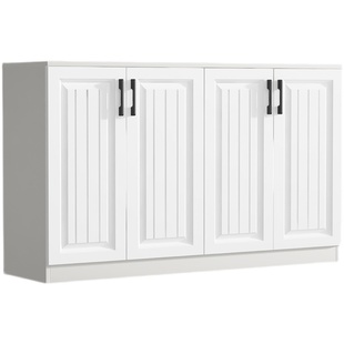 欧式阳台收纳置物柜家用储物柜大容量杂物地柜鞋柜防晒飘窗柜定制