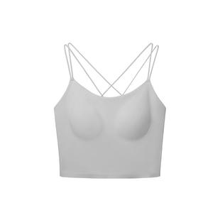 ubras美背白色吊带brain胸垫免穿文胸背心女外穿抹胸长内衣内搭