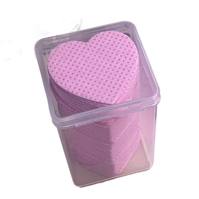 彩色爱心美甲美睫不掉毛清洁棉片