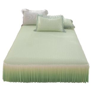 A类冰丝床裙夏季儿童凉感冰豆豆凉席子150cm/1.8m夏天床笠三件套